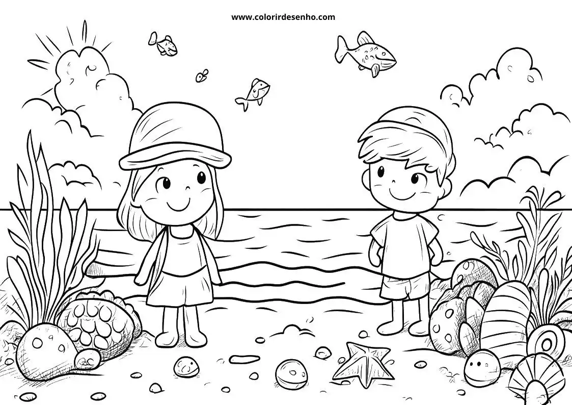 Beach Coloring Pages 45