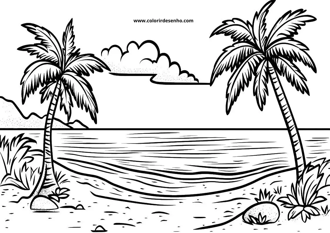 Beach Coloring Pages 5