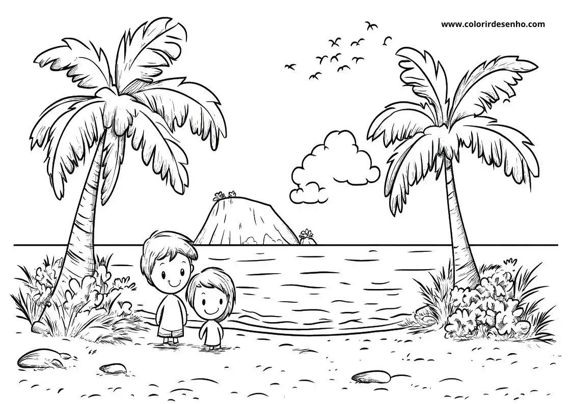 Beach Coloring Pages 50