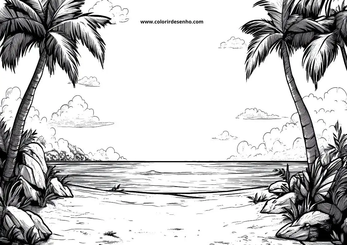 Beach Coloring Pages 6