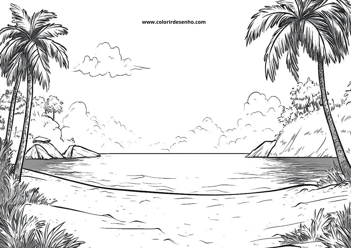 Beach Coloring Pages 7