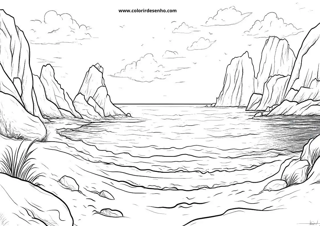 Beach Coloring Pages 8