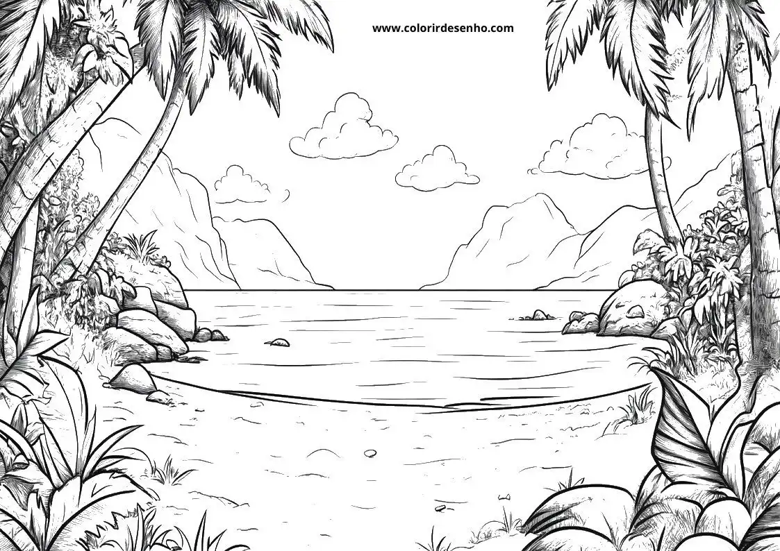 Printable Beach Coloring Pages 59