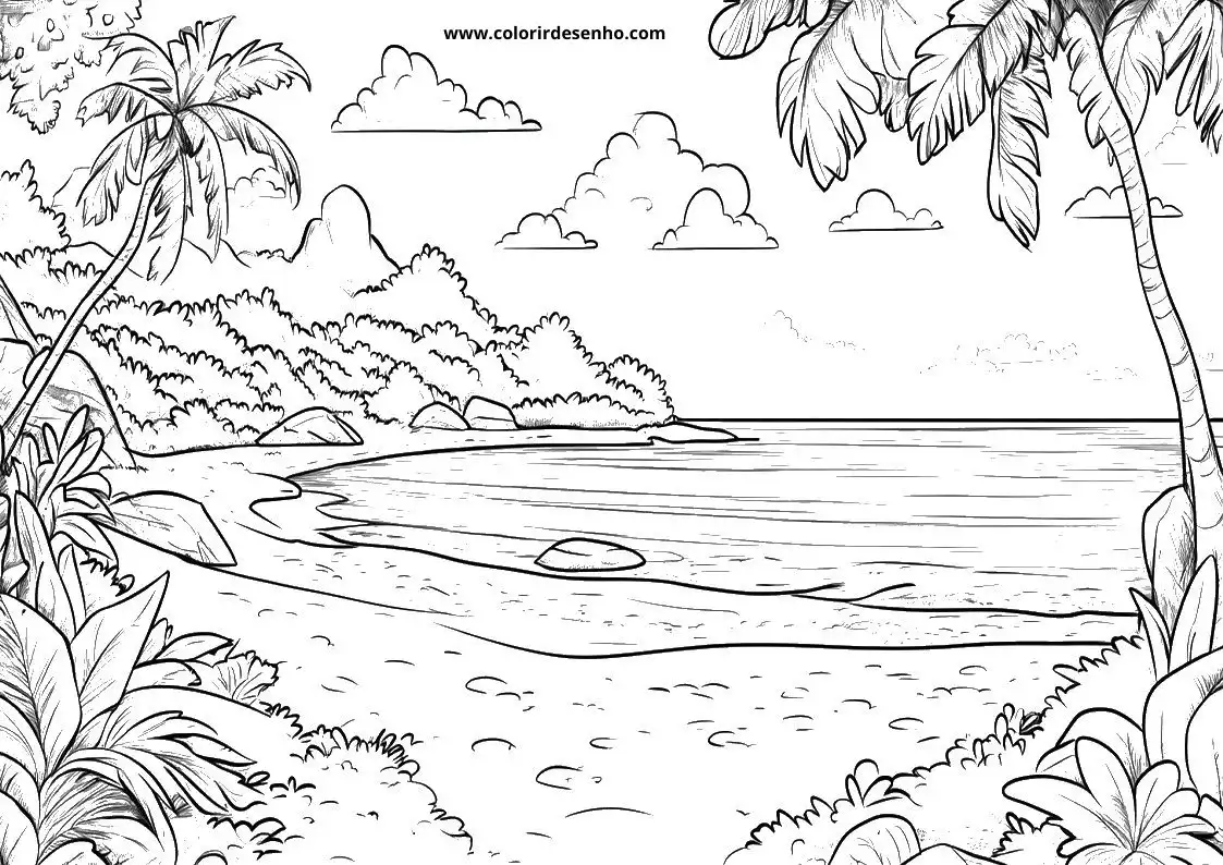 Printable Beach Coloring Pages 60