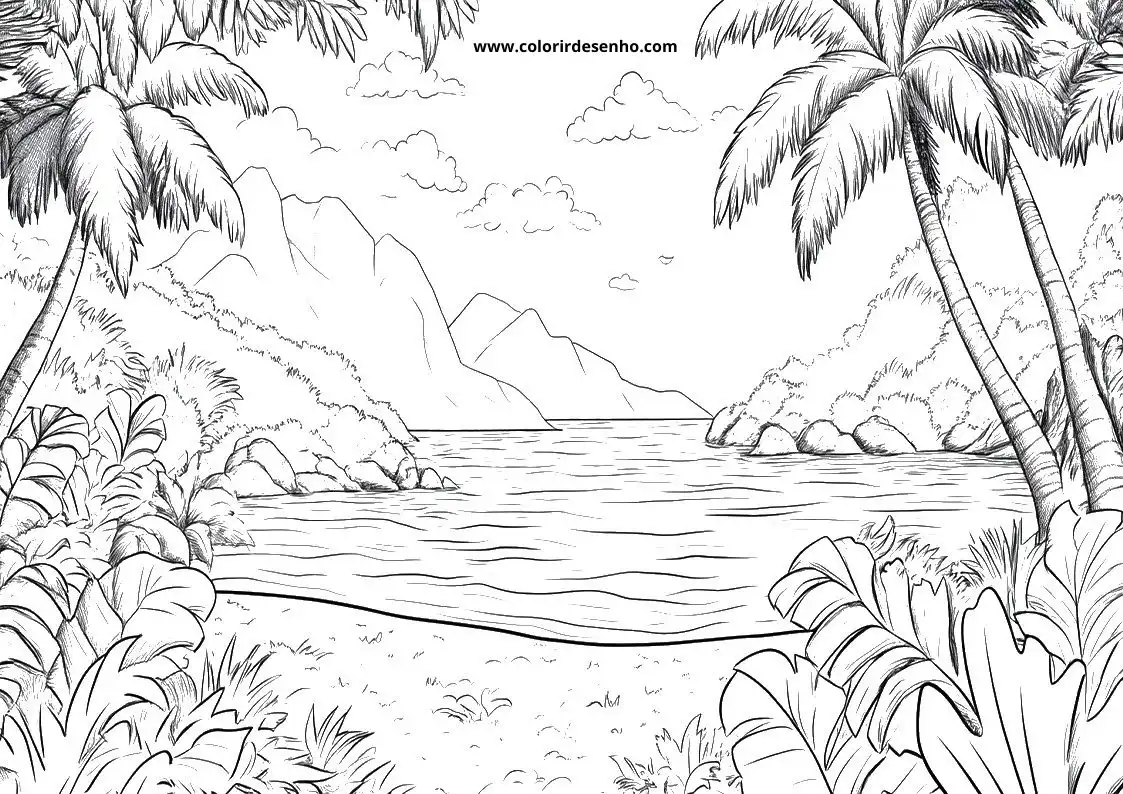 Printable Beach Coloring Pages 69