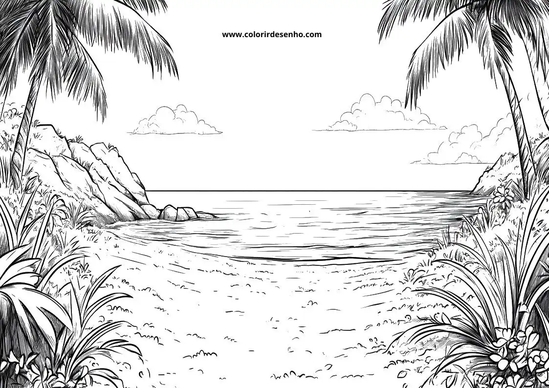 Printable Beach Coloring Pages 75