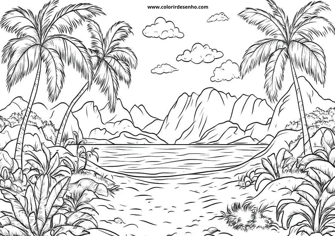 Printable Beach Coloring Pages 82