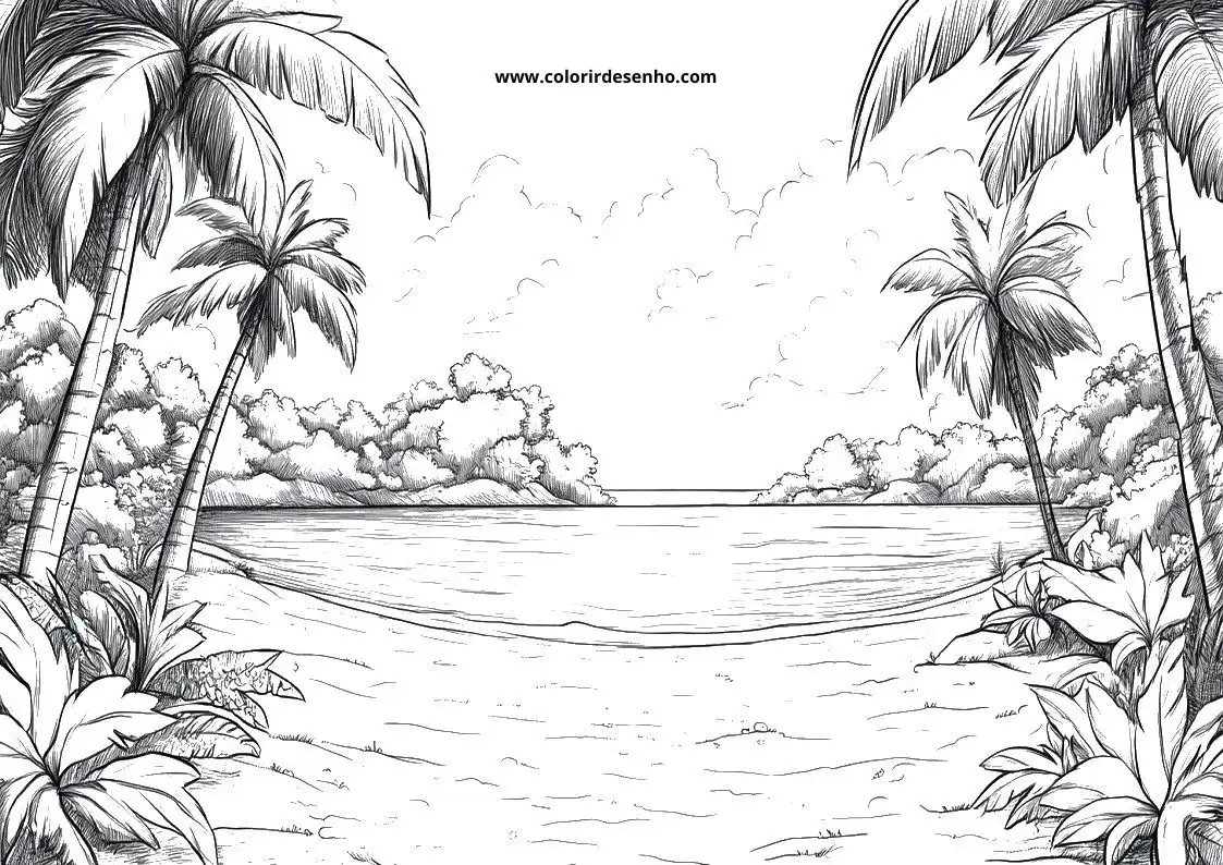 Printable Beach Coloring Pages 99