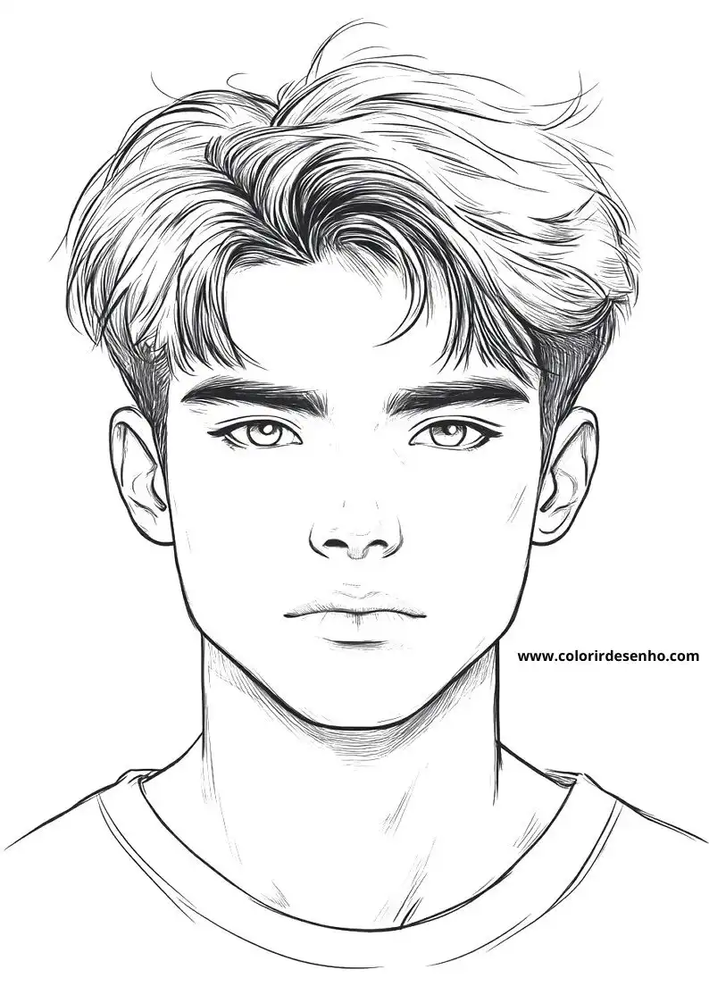 Man's Face Coloring Pages 1