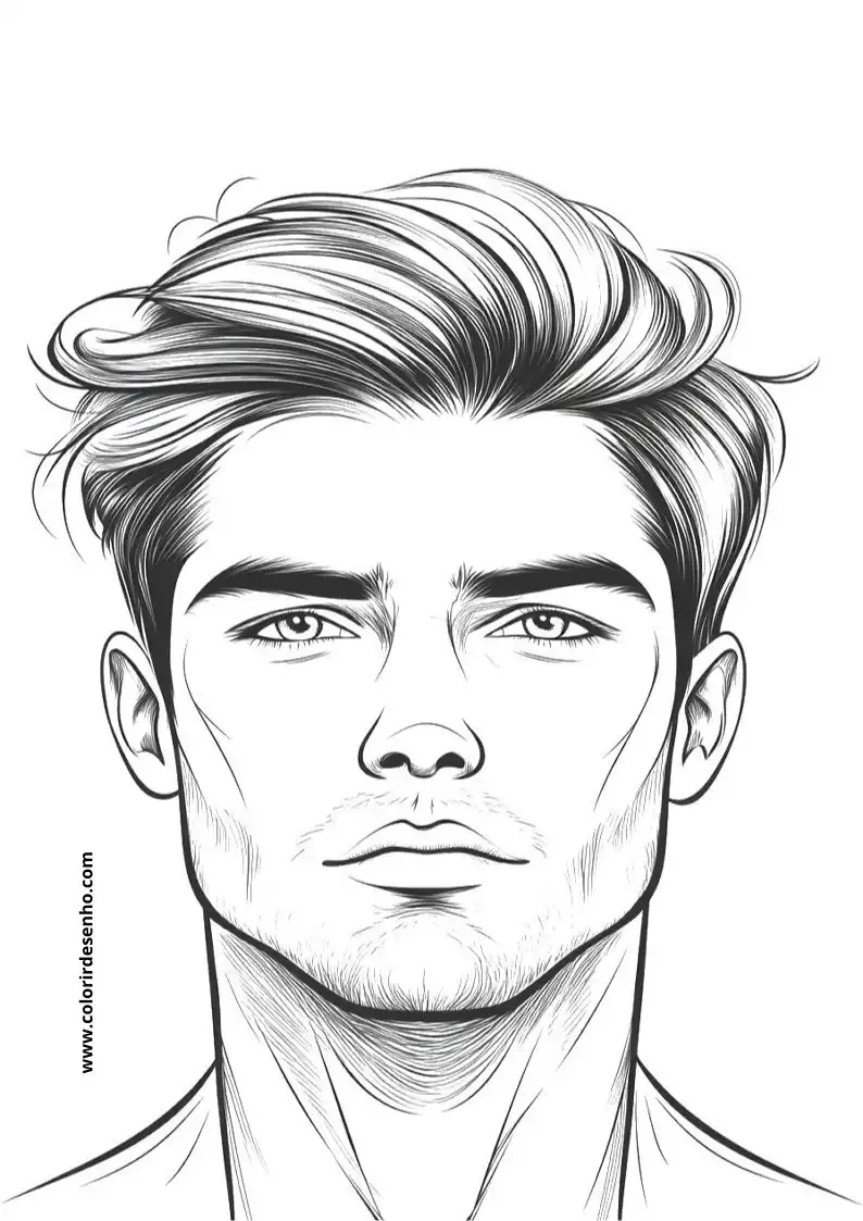 Man's Face Coloring Pages 10