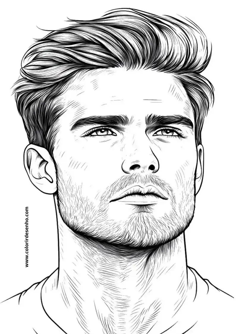 Man's Face Coloring Pages 11