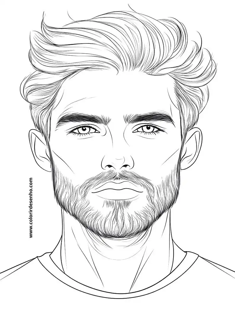 Man's Face Coloring Pages 12