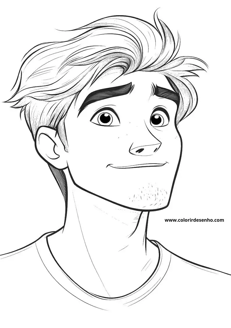 Man's Face Coloring Pages 20