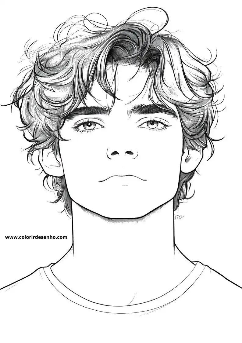 Man's Face Coloring Pages 22