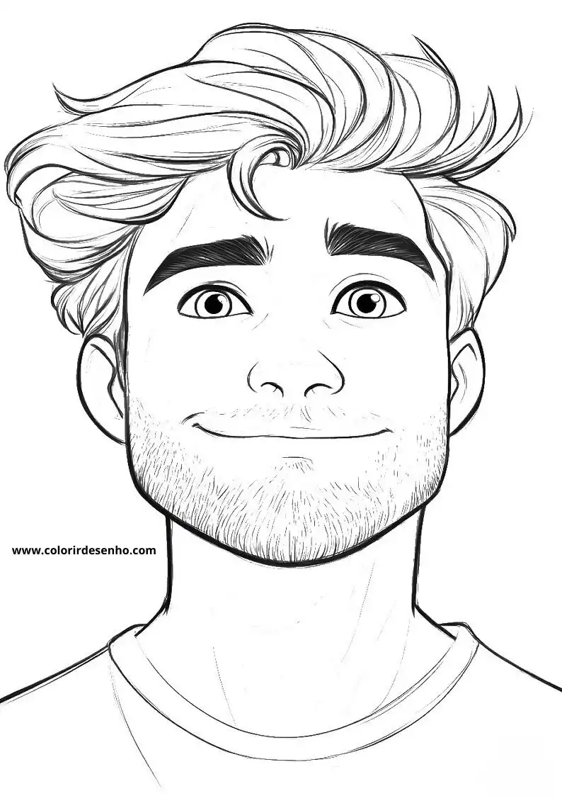 Man's Face Coloring Pages 25