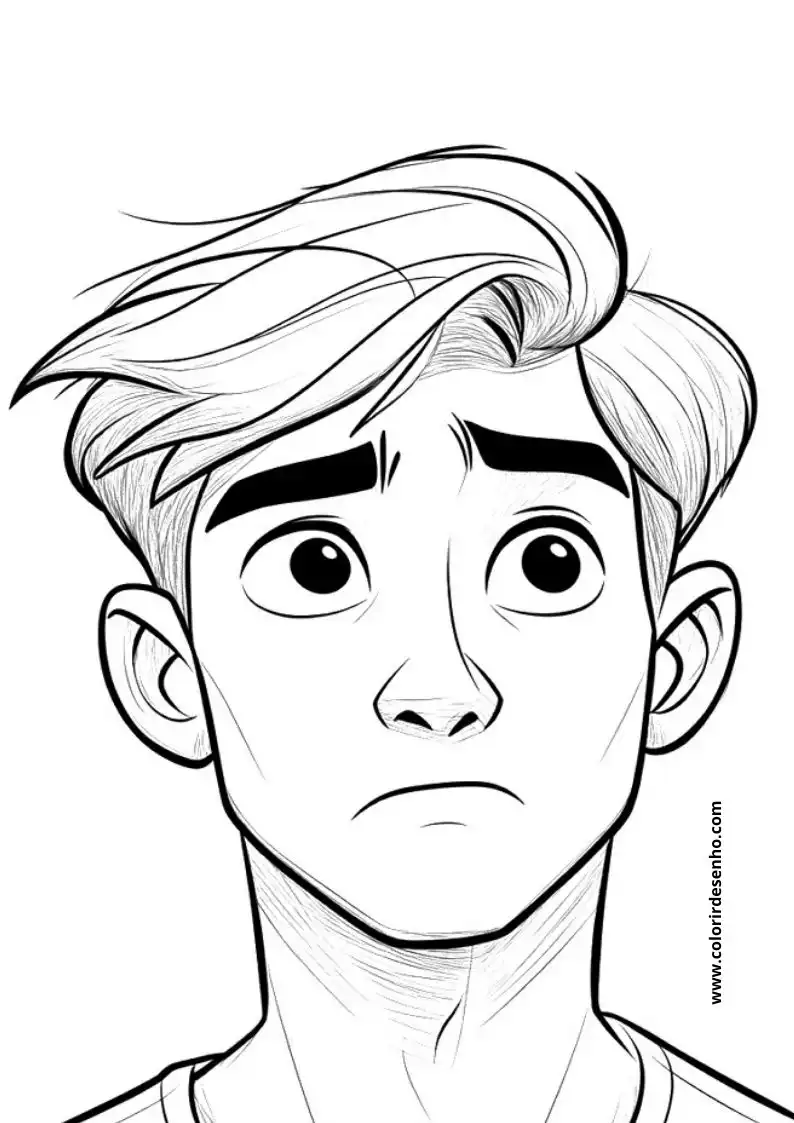 Man's Face Coloring Pages 27