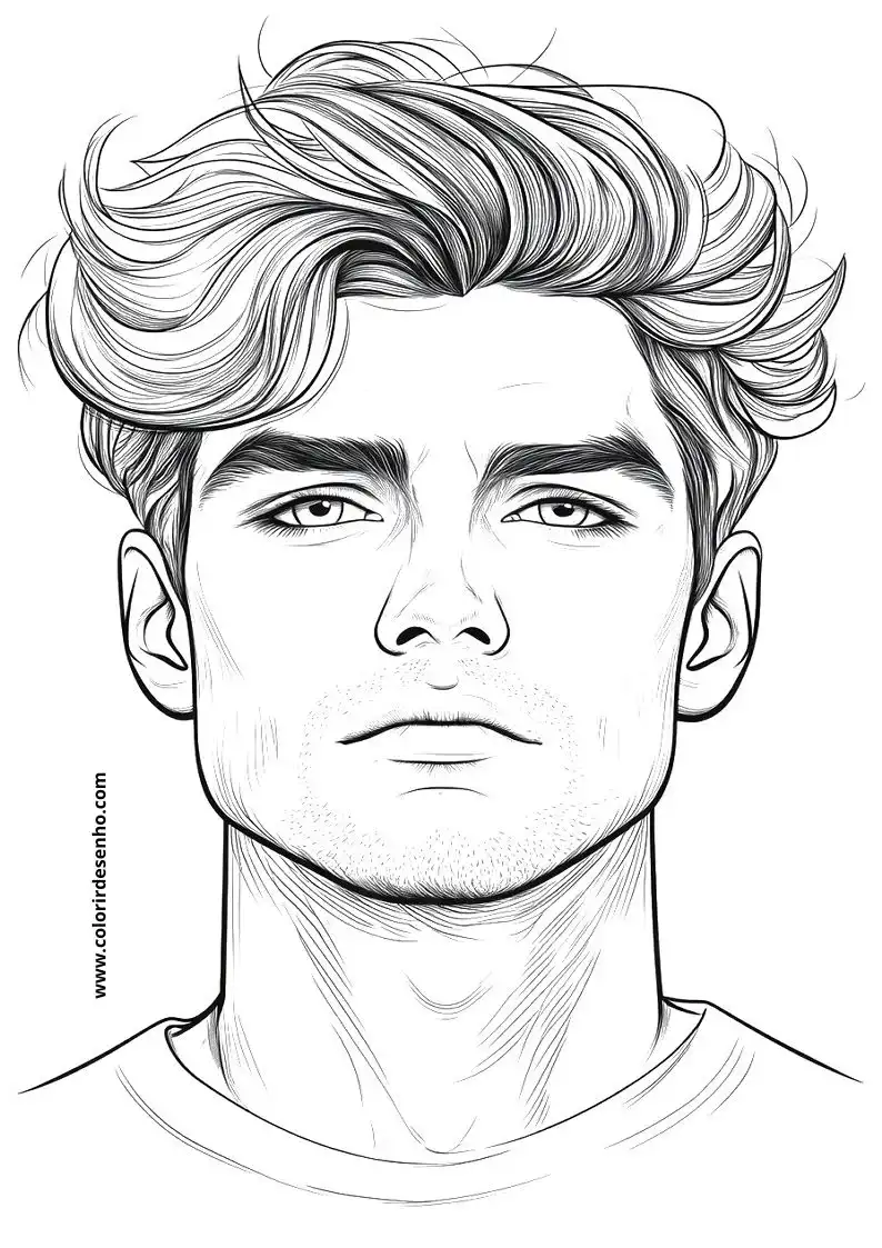 Man's Face Coloring Pages 29