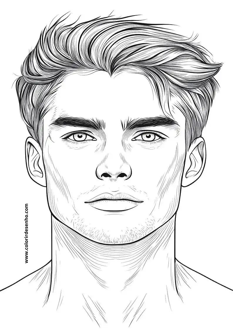 Man's Face Coloring Pages 32