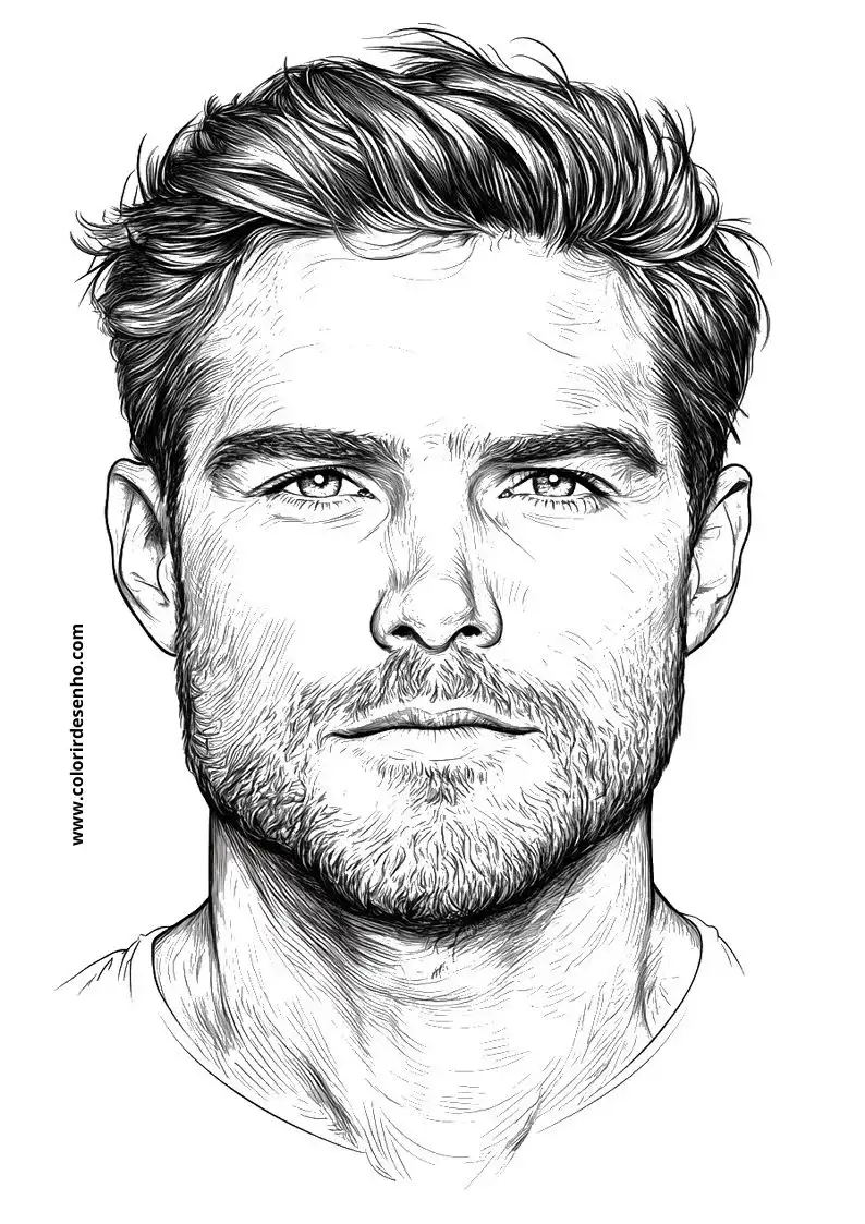 Man's Face Coloring Pages 34