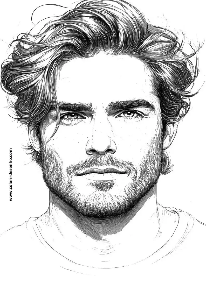 Man's Face Coloring Pages 35