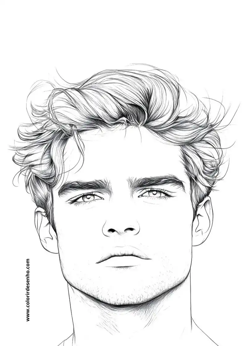 Man's Face Coloring Pages 36