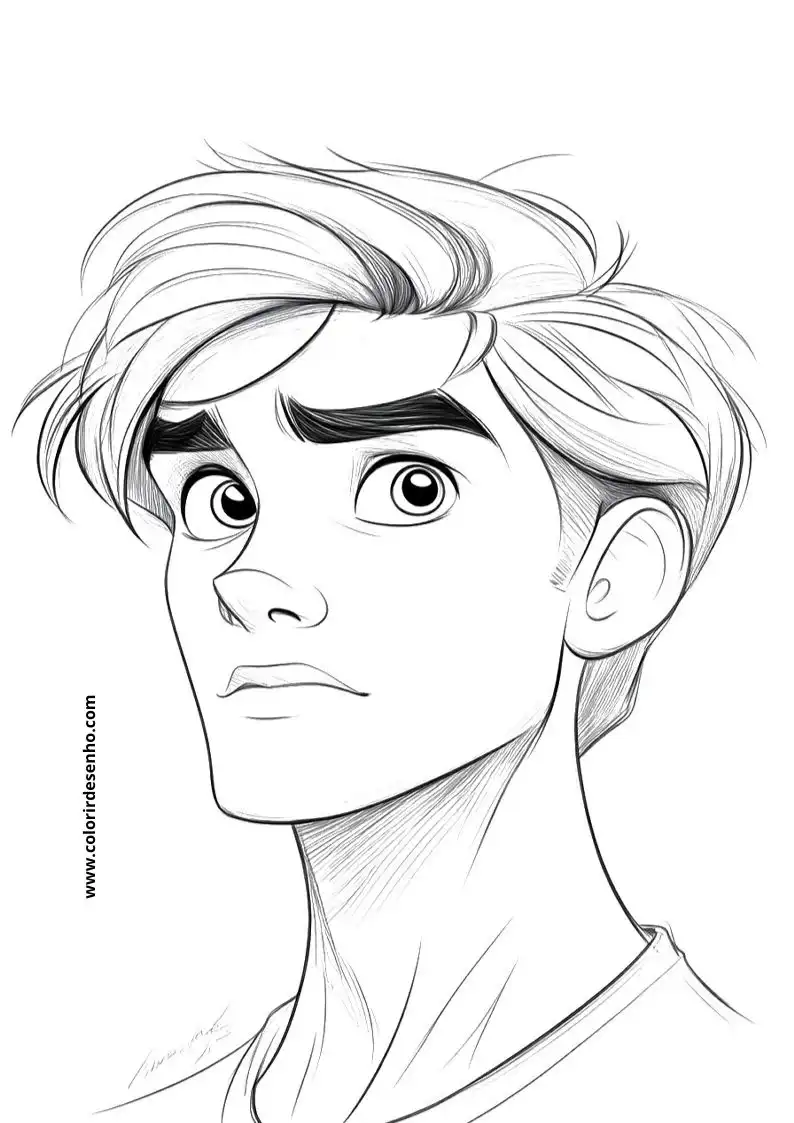 Man's Face Coloring Pages 37