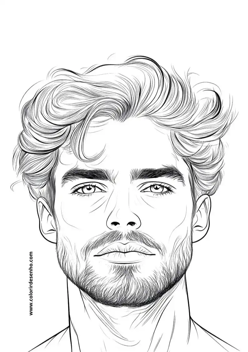 Man's Face Coloring Pages 39