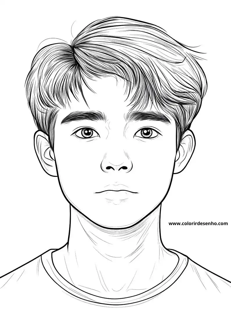 Man's Face Coloring Pages 47