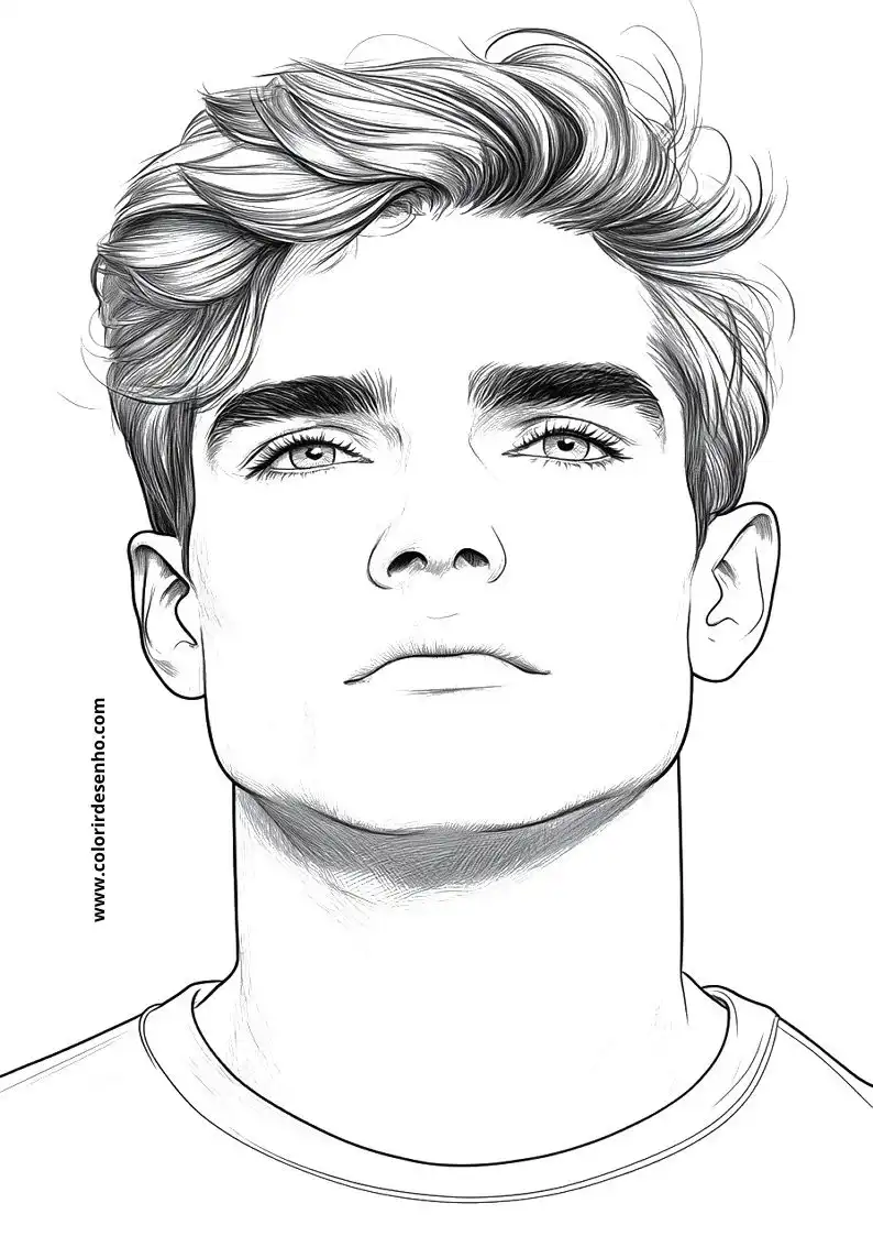 Man's Face Coloring Pages 5