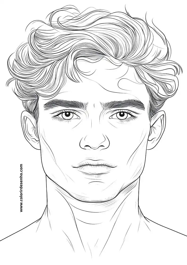 Man's Face Coloring Pages 54