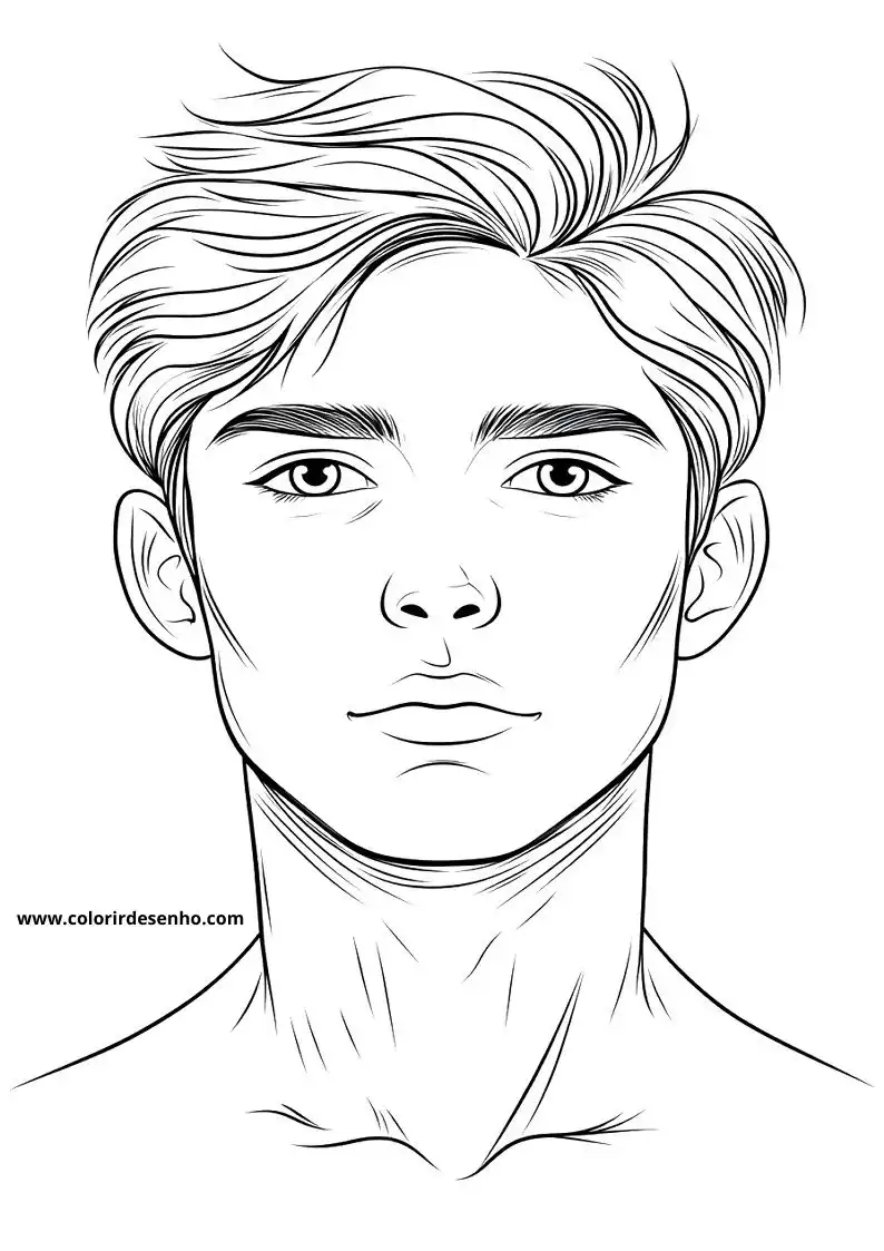 Man's Face Coloring Pages 60