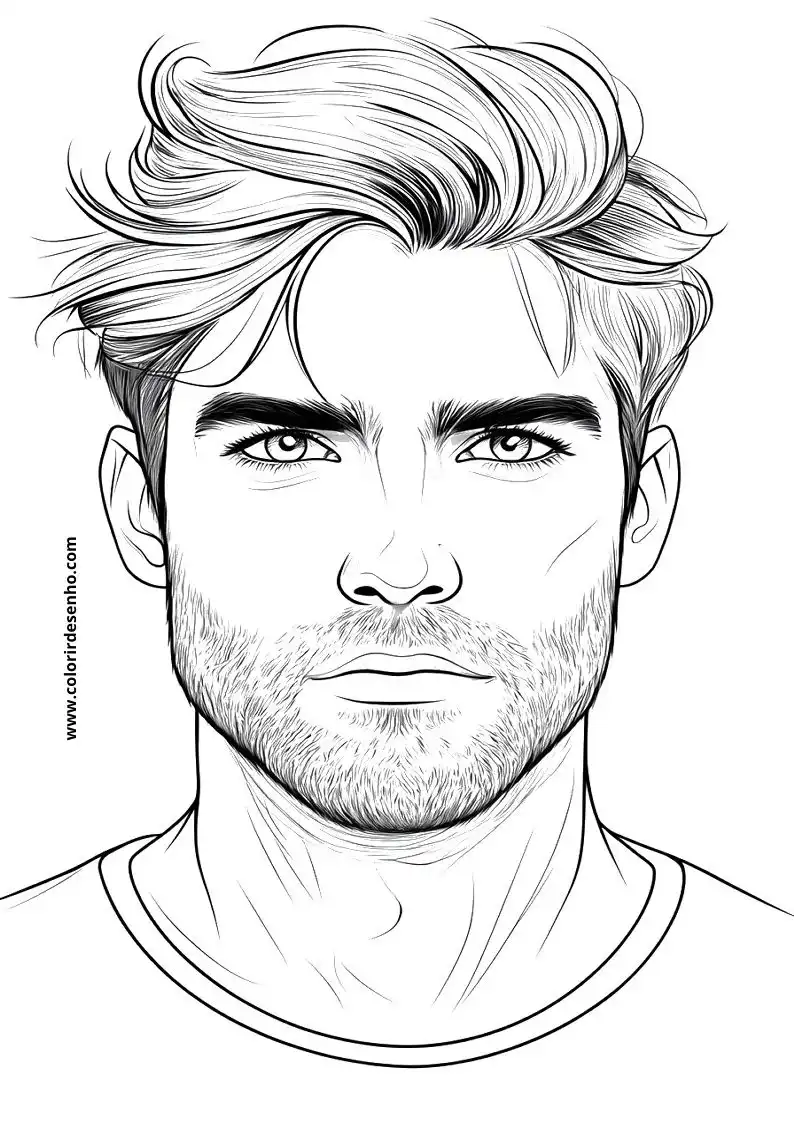 Man's Face Coloring Pages 61