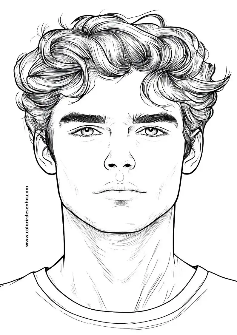 Man's Face Coloring Pages 65