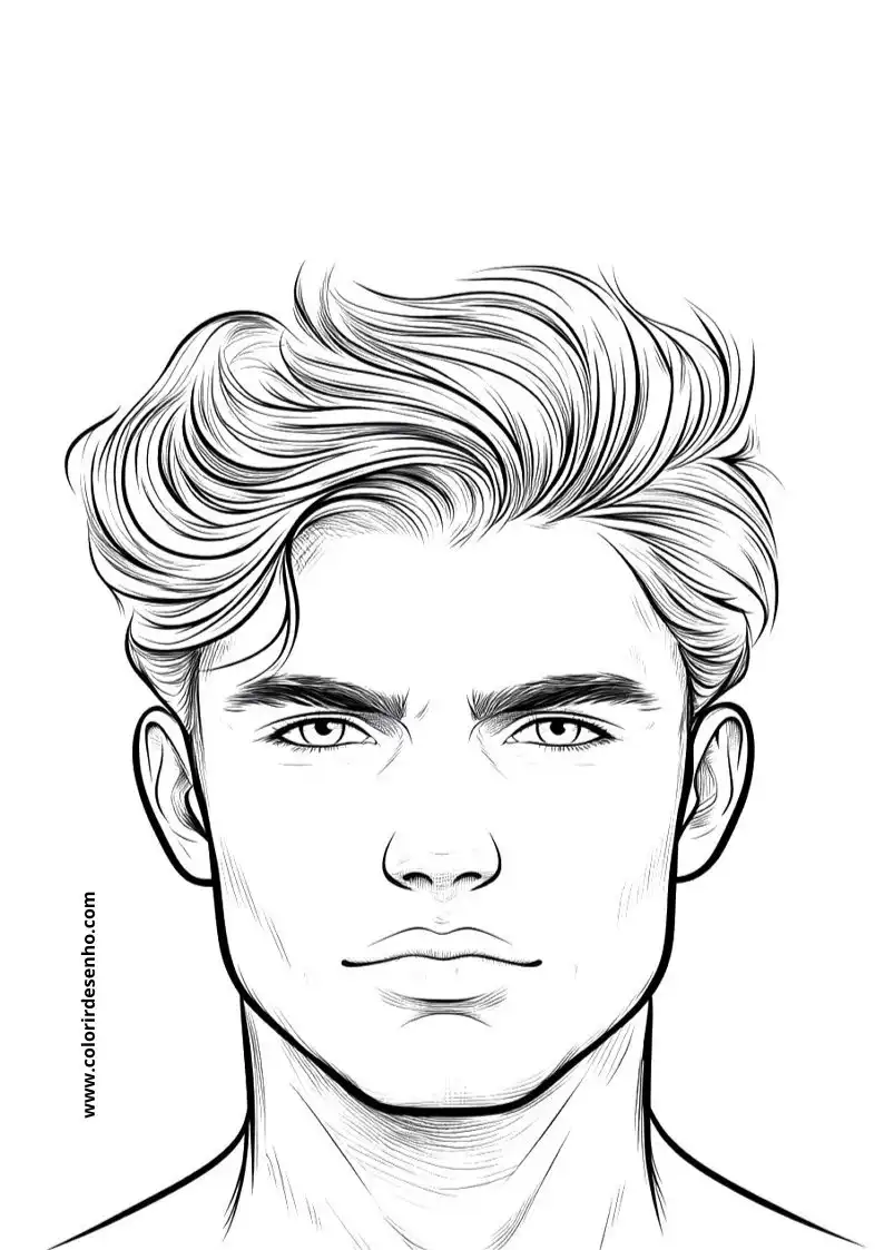 Man's Face Coloring Pages 66