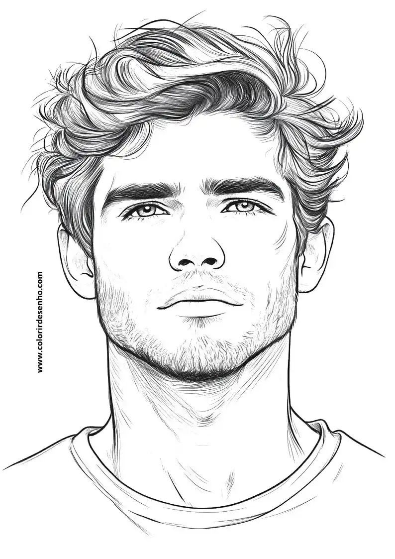 Man's Face Coloring Pages 67