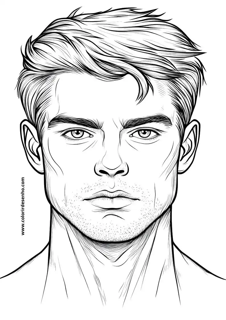 Man's Face Coloring Pages 68