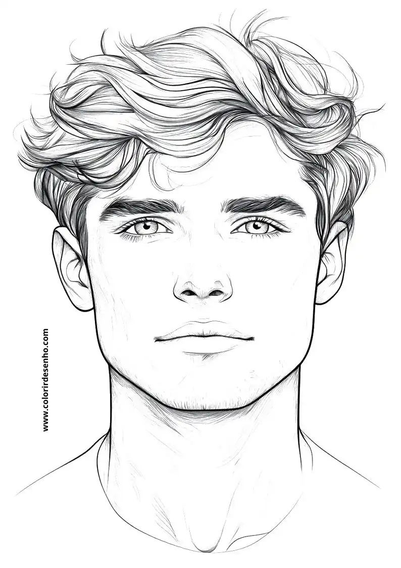 Man's Face Coloring Pages 69