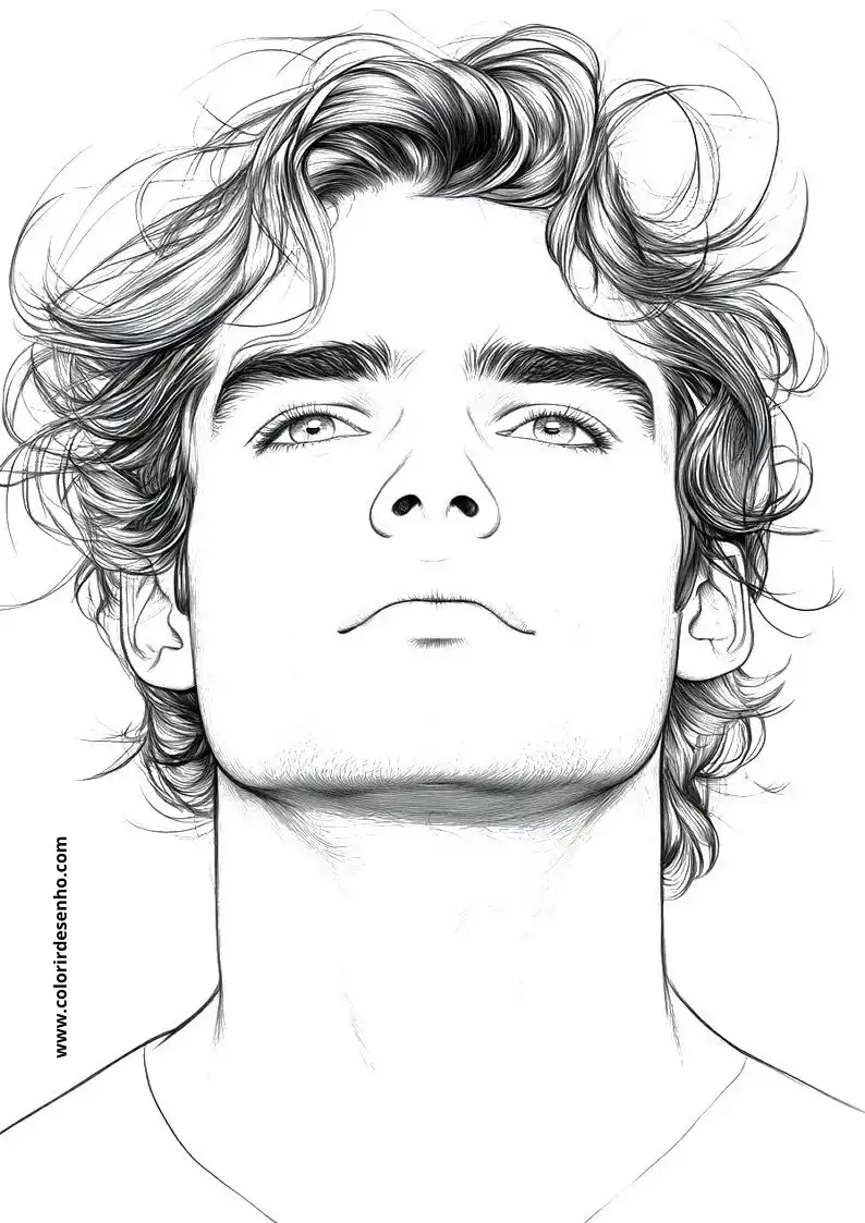 Man's Face Coloring Pages 7