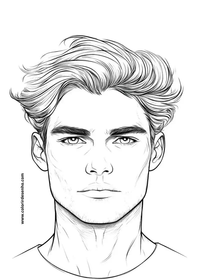 Man's Face Coloring Pages 70