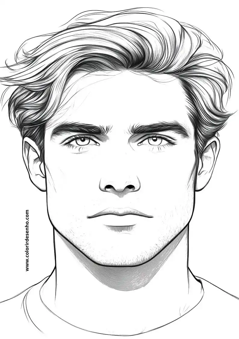 Man's Face Coloring Pages 8