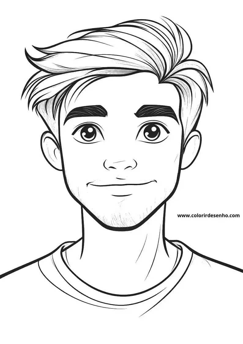 Man's Face Coloring Pages 9