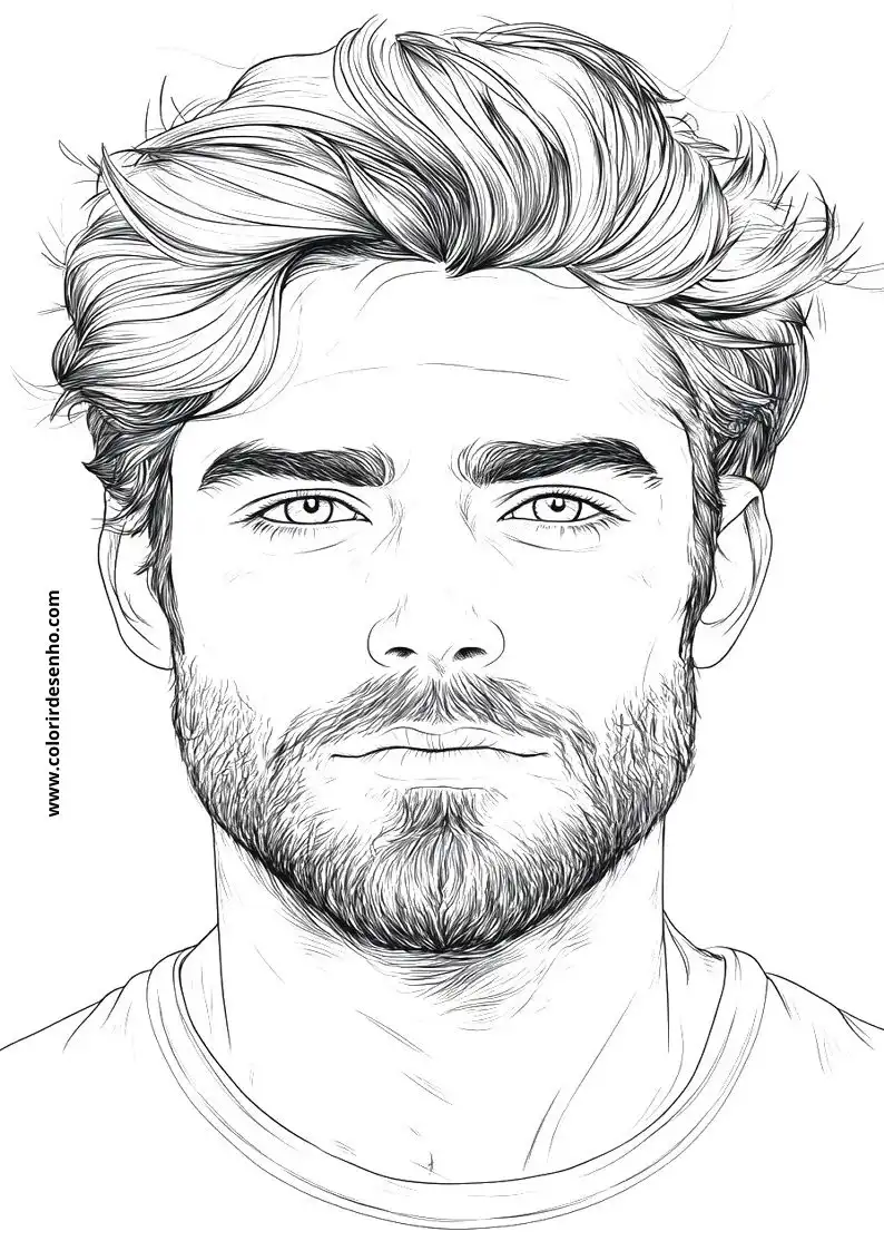 Printable Man's Face Coloring Pages 158