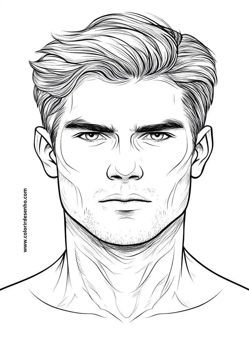 Printable Man's Face Coloring Pages 184