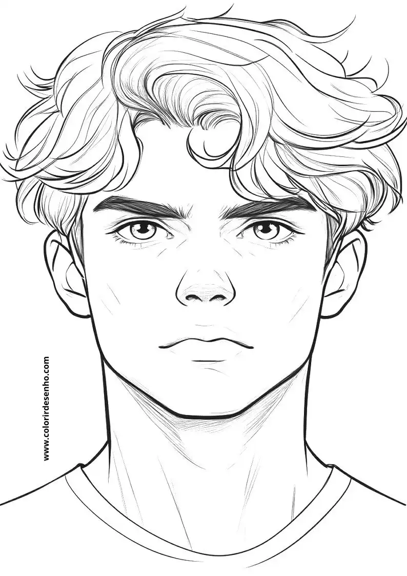 Printable Man's Face Coloring Pages 198