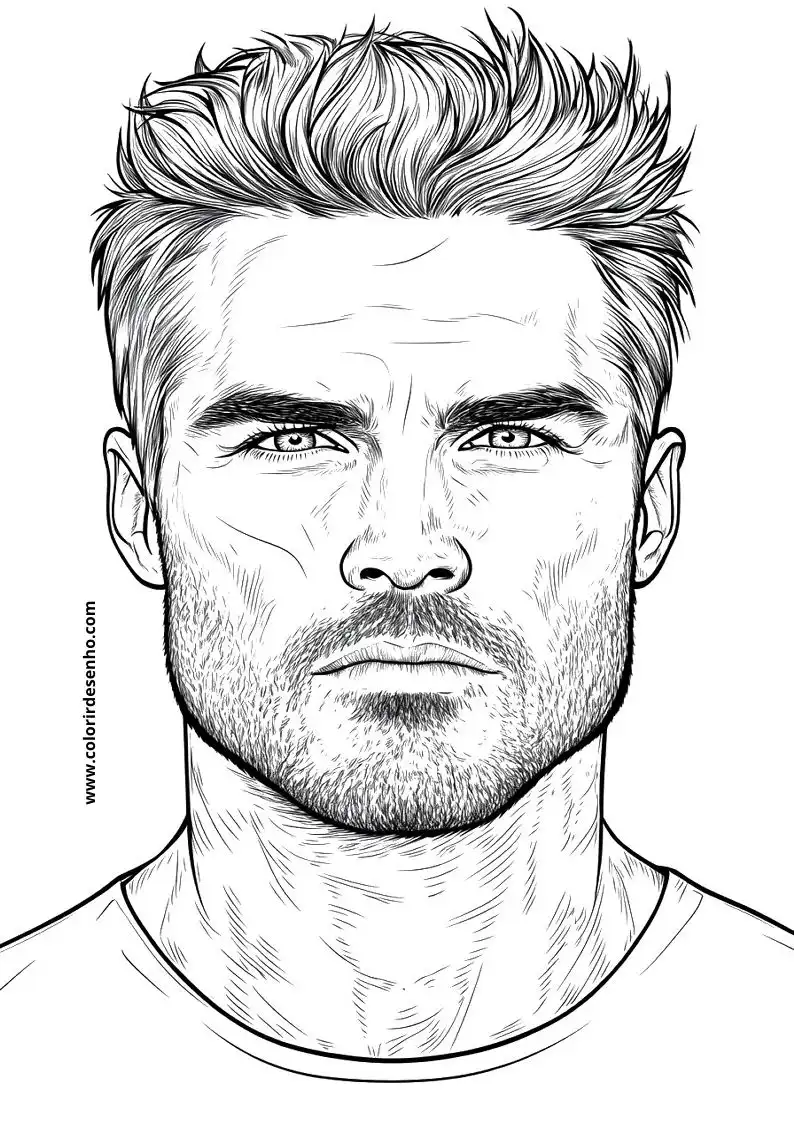 Printable Man's Face Coloring Pages 206