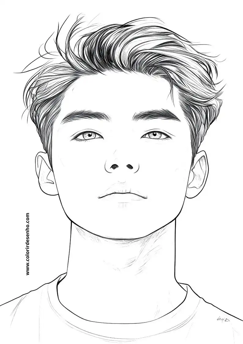 Man's Face Coloring Sheets 102