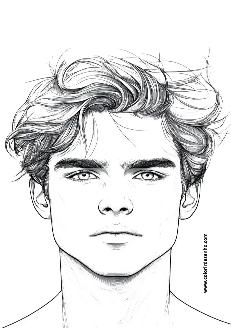 Man's Face Coloring Sheets 103