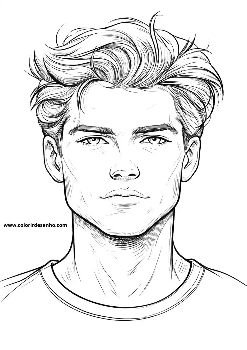 Man's Face Coloring Sheets 106