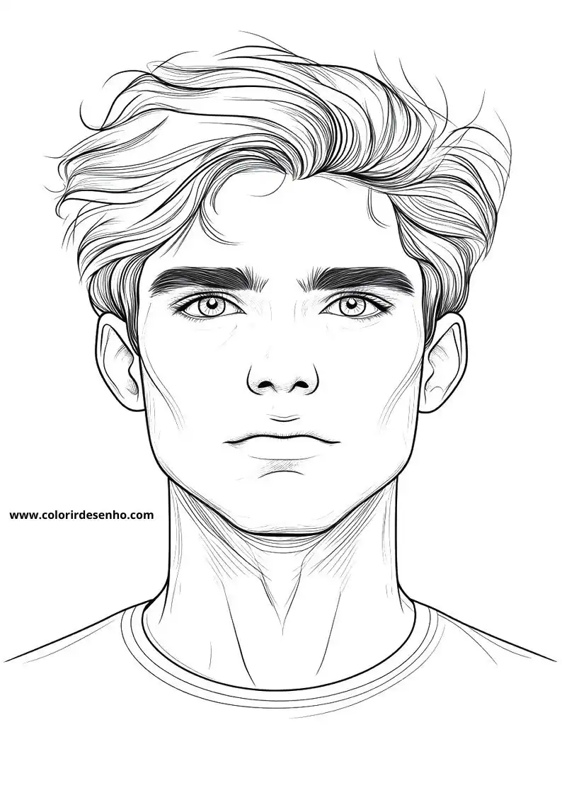 Man's Face Coloring Sheets 107