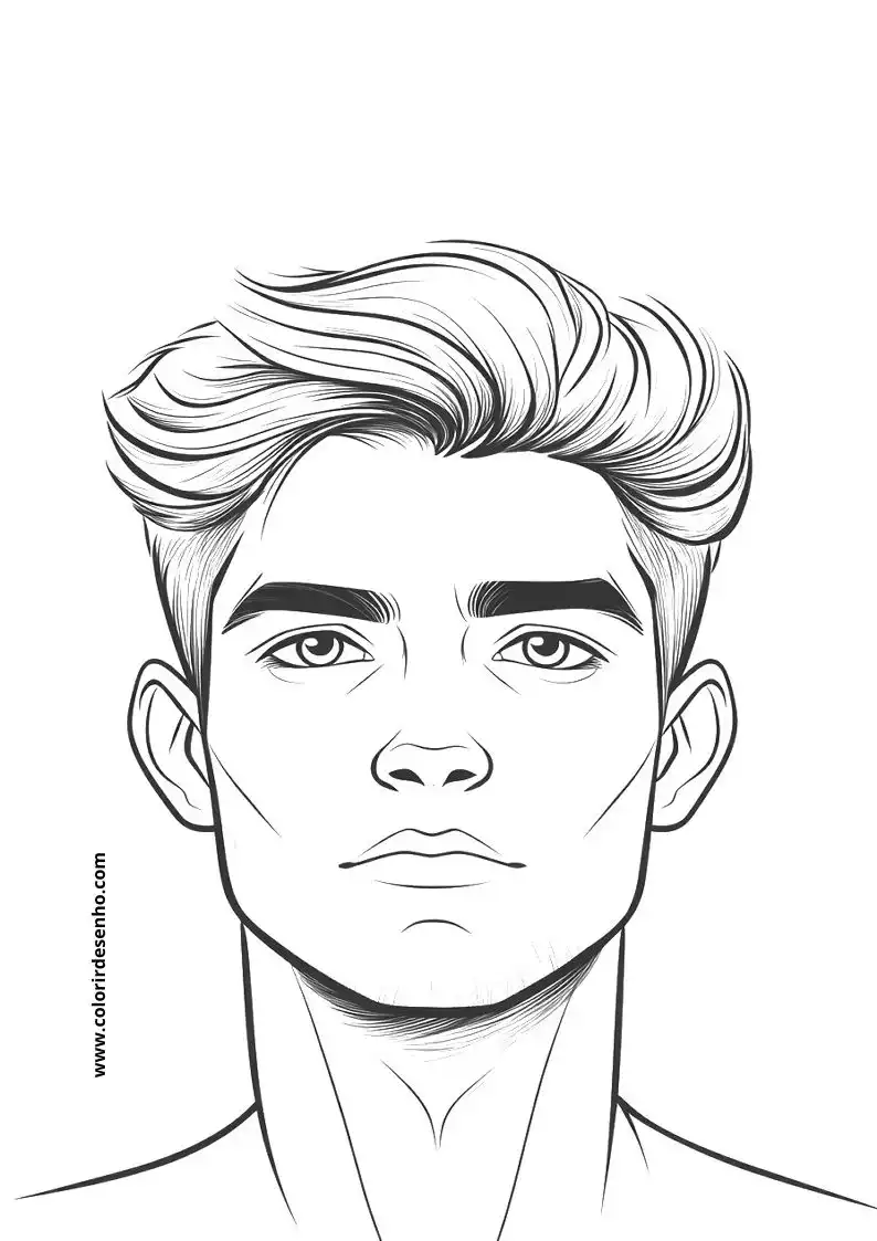 Man's Face Coloring Sheets 108